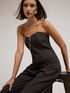 Top bustier in yarn-dyed polyviscose image number 2