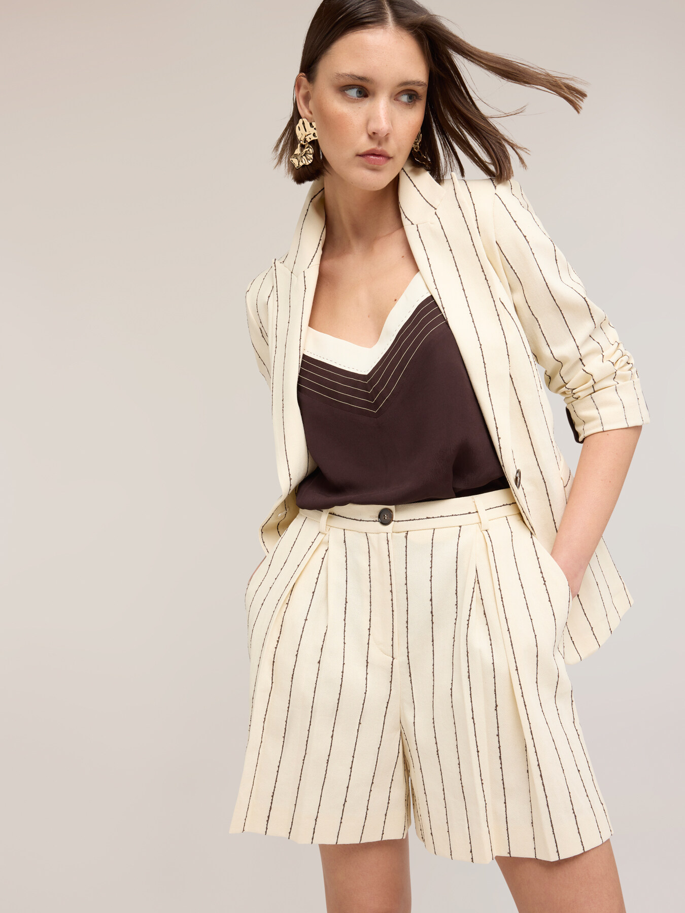 Short &agrave; rayures tennis The Tailoring Lab image number 4