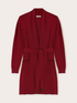 Long cardigan with belt image number 4