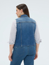 Denim vest with rhinestones image number 1