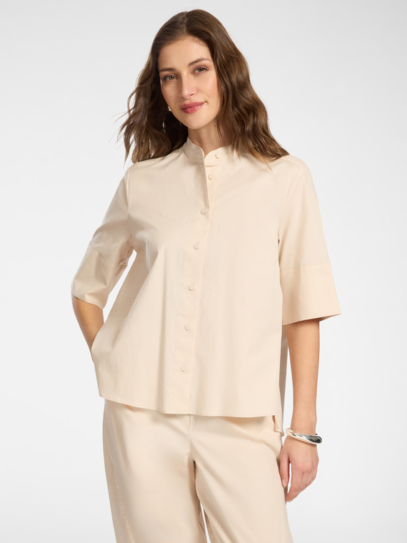 Camicia con collo alla coreana