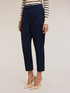 Carrot-fit trousers with satin belt image number 0
