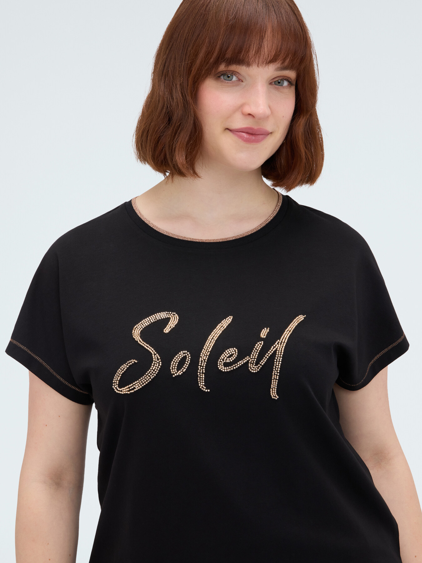 T-Shirt aus Baumwolle mit Soleil-Schriftzug image number 3