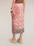 Satin pareo skirt with print image number 1