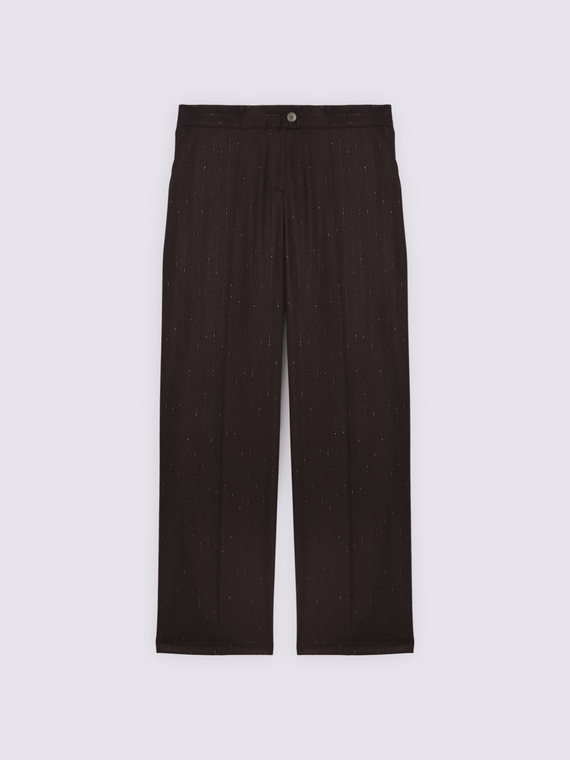 Pantalon Wide Leg &agrave; motifs