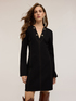 Slim-fit dress in milano stitch with chains image number 2