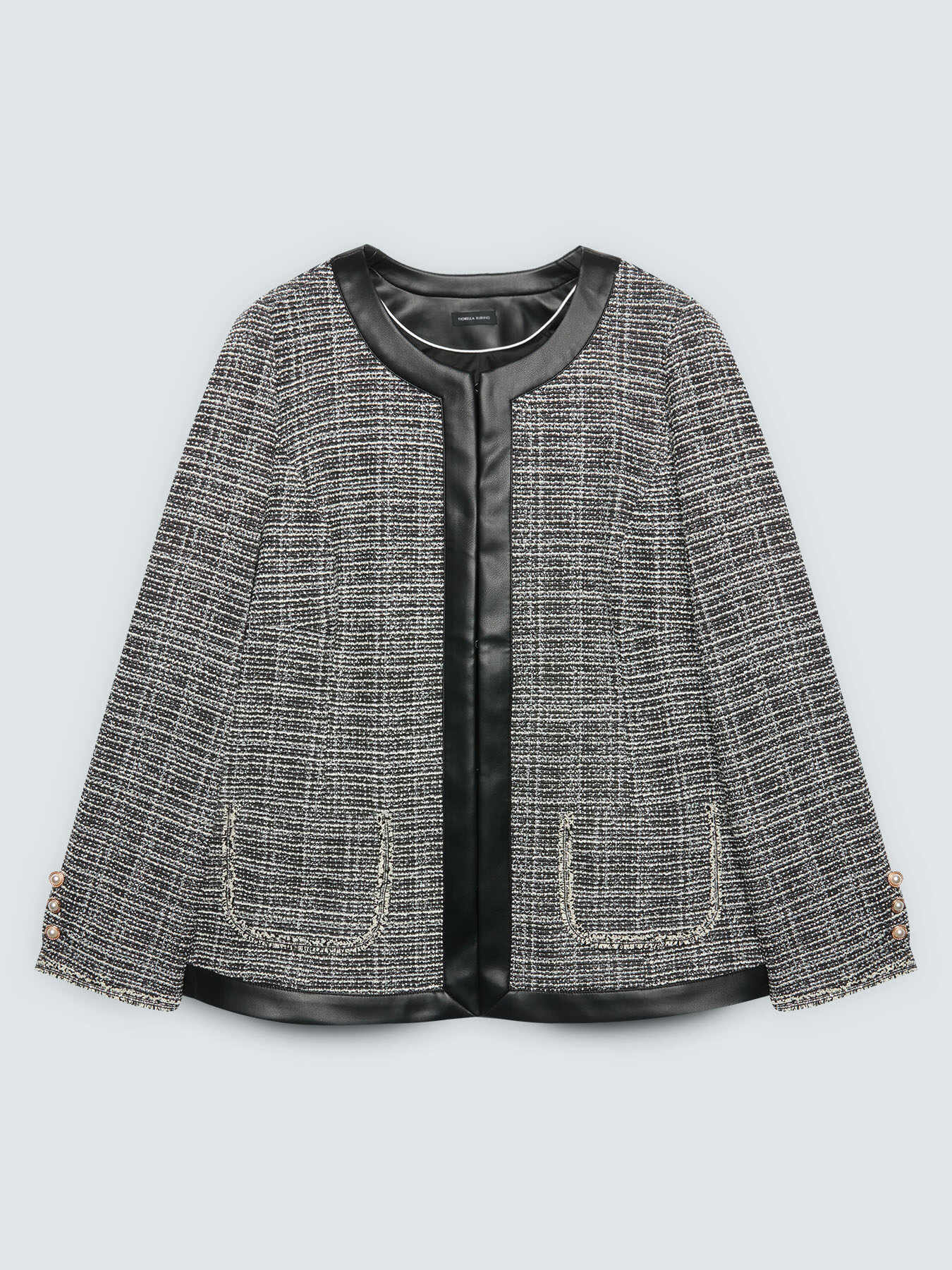 Boucl&eacute; fabric jacket image number 4