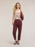 Pants with cuff in poplin image number 0