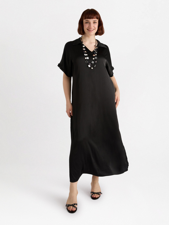 Long satin dress