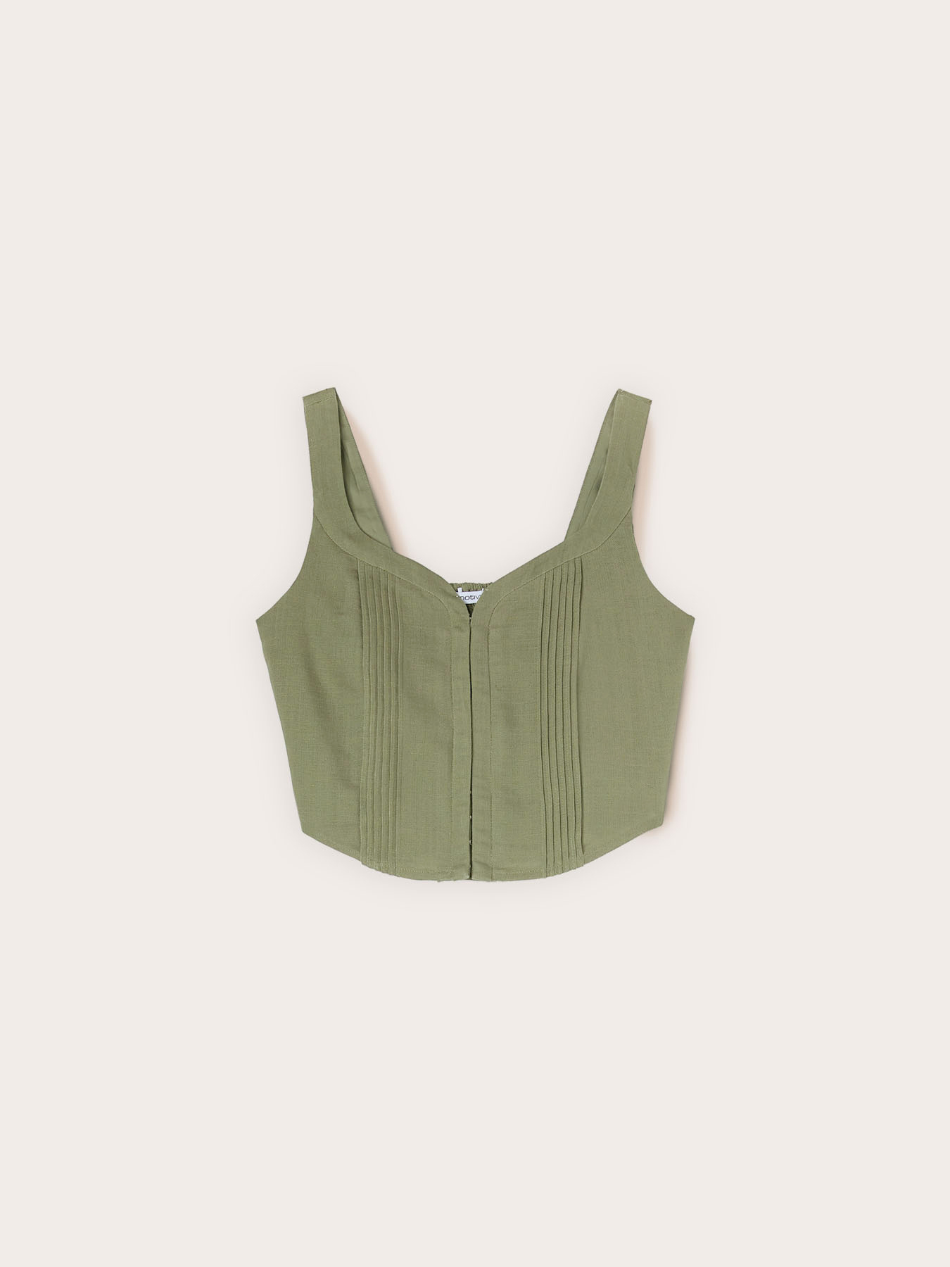 Top bustier din amestec de in lyocell image number 4