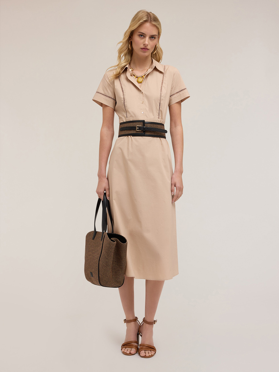 Robe chemisier avec détail ajouré