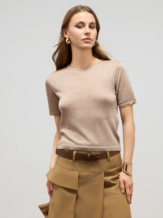 Fine knit viscose blend T-shirt