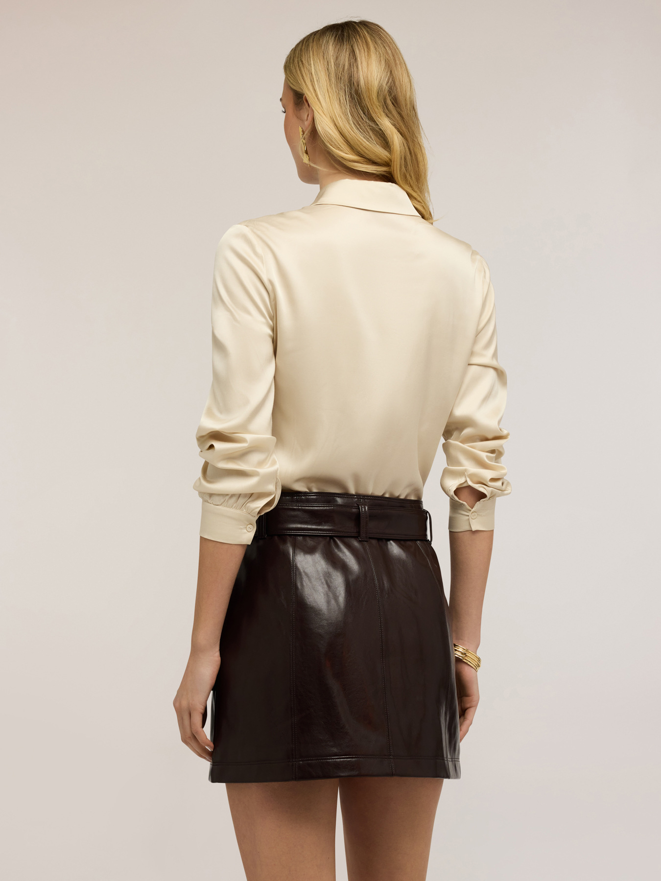 Viscose satin shirt image number 1