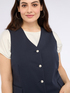 Milano stitch vest with buttons image number 4