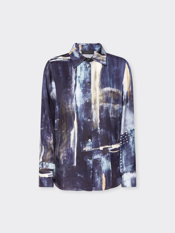 Printed viscose shirt
