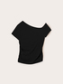 T-shirt à col asymétrique image number 4