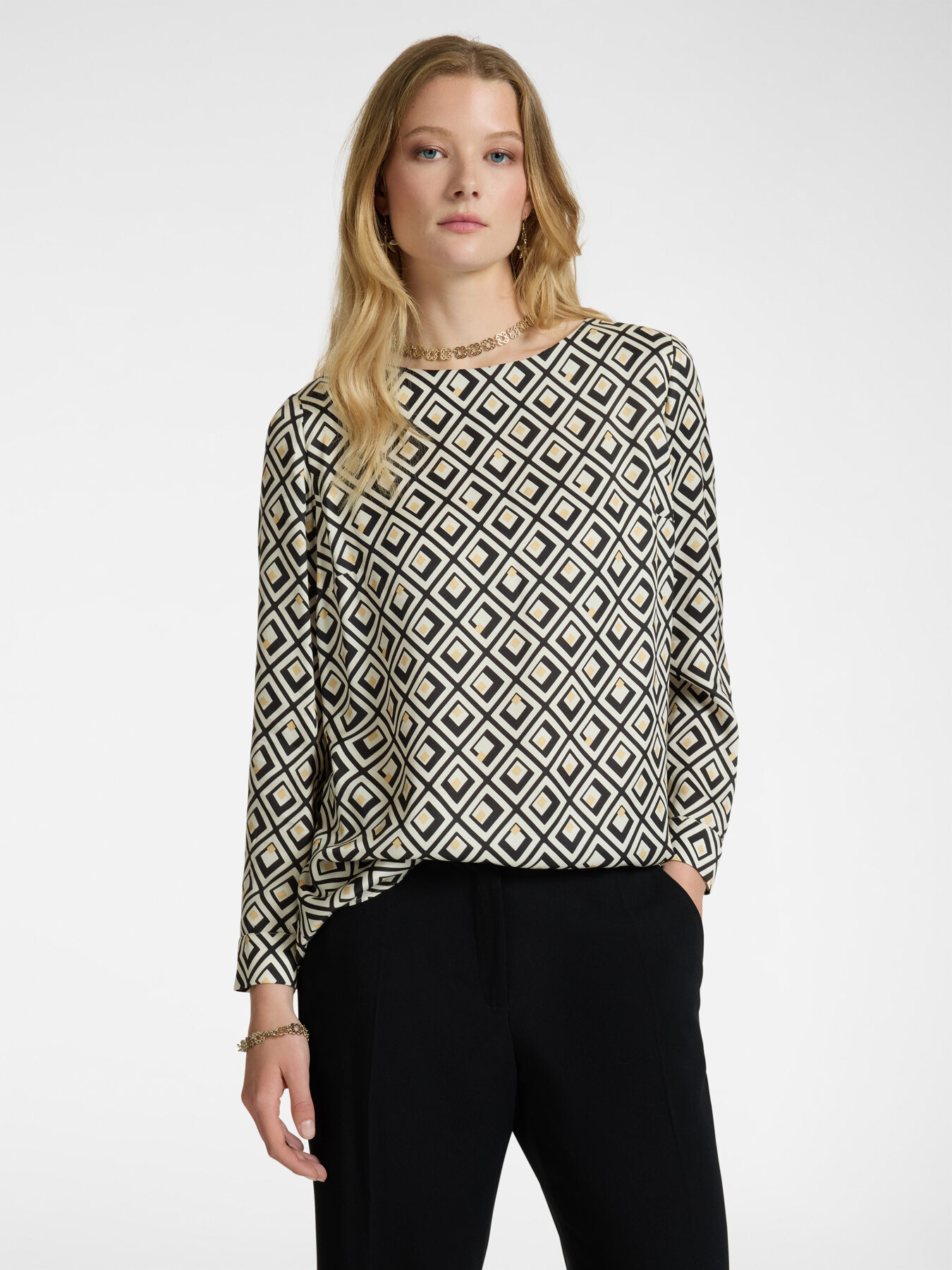 Printed blouse image number 0