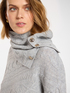 Asymmetrical cable knit wool sweater image number 3