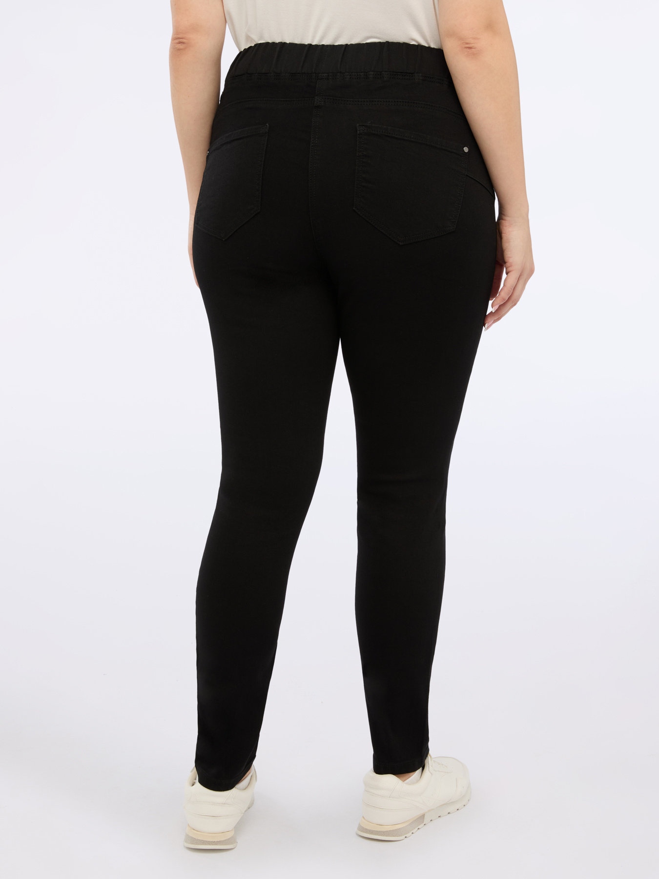 Jeggings tout noir avec taille élastiquée image number 1