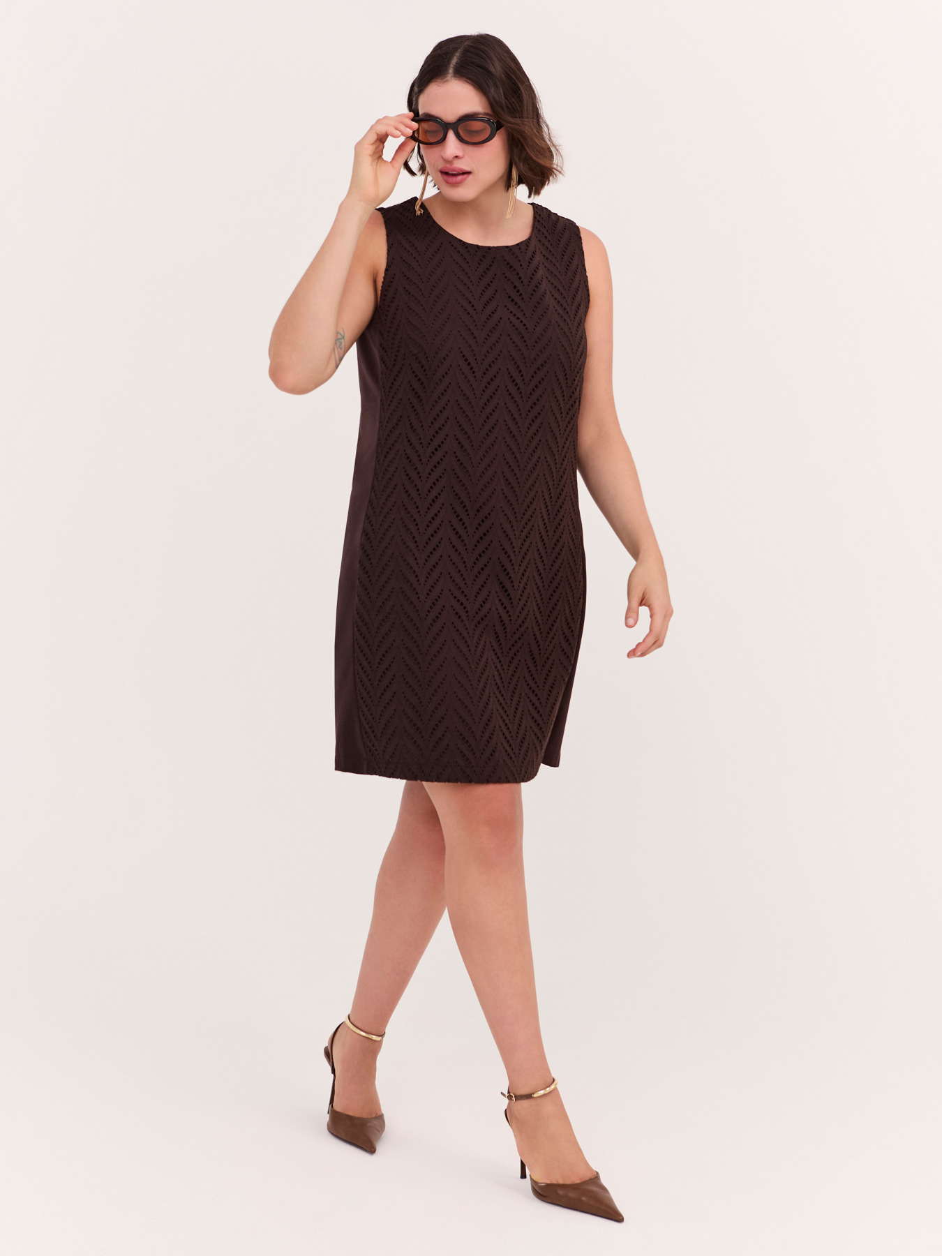 GLAM sheath dress in broderie anglaise image number 0