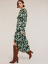 Vestito chemisier in raso fantasia floreale image number 3