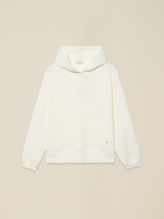 Felpa soft touch con cappuccio