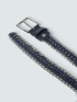Belt with buckle woven fabric and chain image number 2