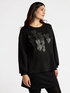 Sweatshirt with heart-shaped appliqués image number 2