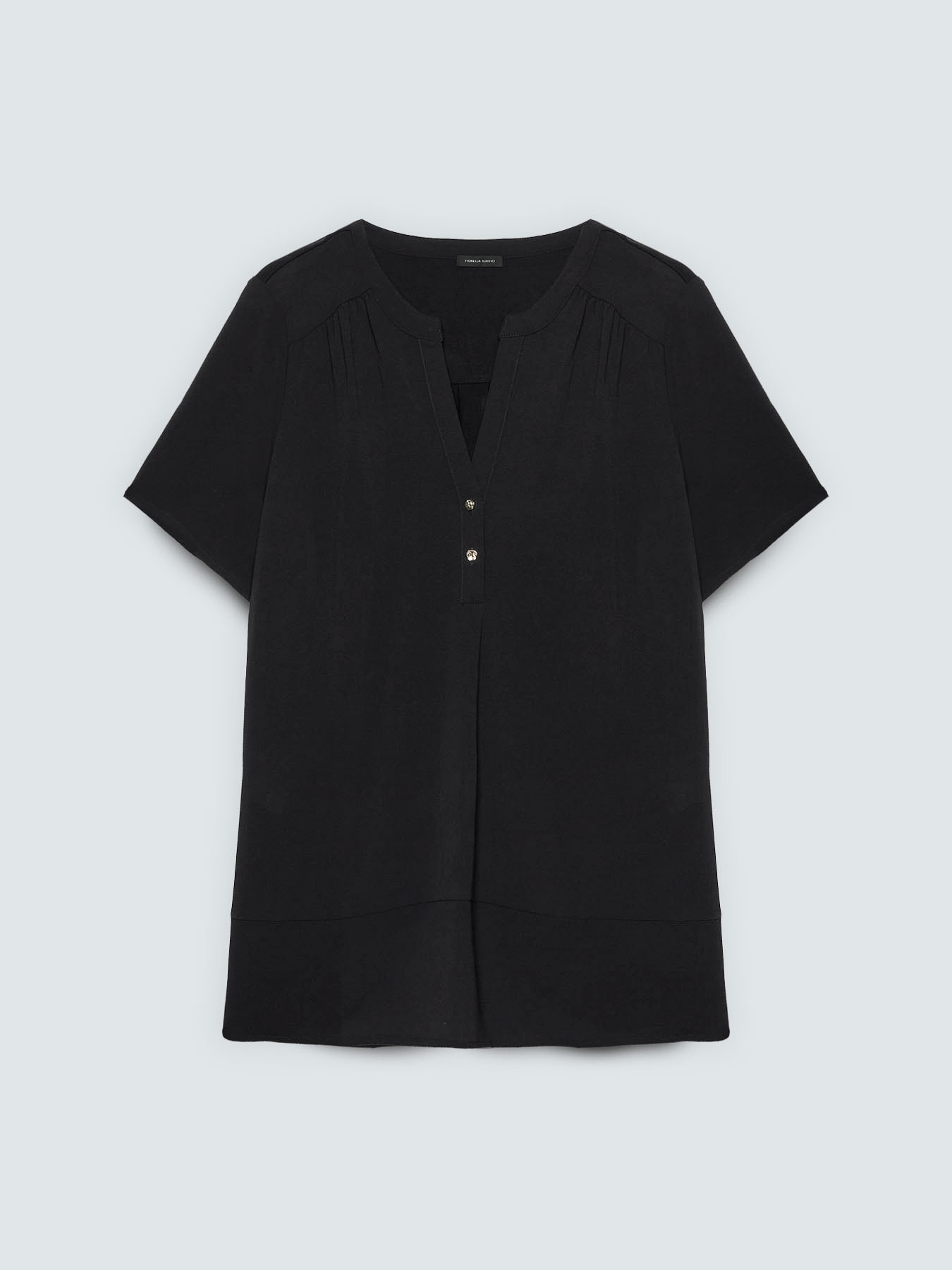 T-shirt in misto lyocell con bottoncini image number 4