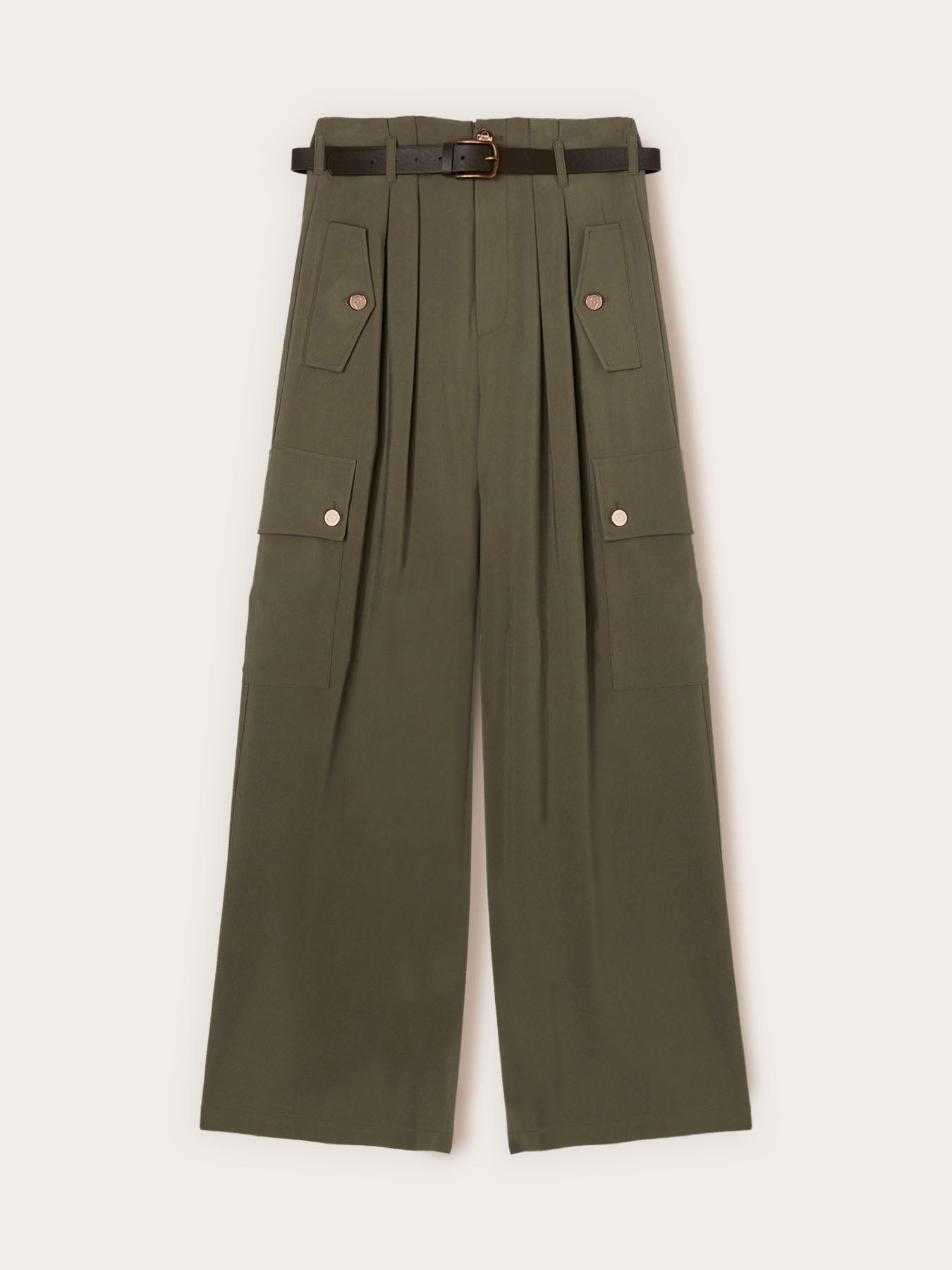 Palazzo pants with cargo pockets image number 4