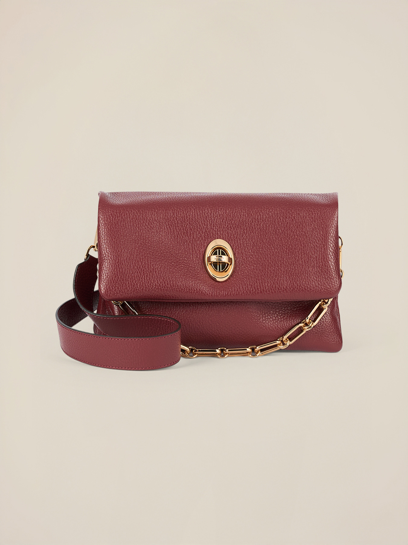 Small genuine leather shoulder bag image number 0