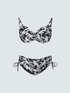 Bikini mit tropischem Print und Schn&uuml;ren image number 1