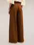 Pleated palazzo trousers in lyocell blend image number 1