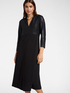 Longuette dress in two fabrics image number 2