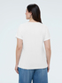 Bimaterial-T-Shirt mit rundem Ausschnitt image number 1