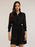 Hemdblusenkleid mit Strass-Streifen image number 3