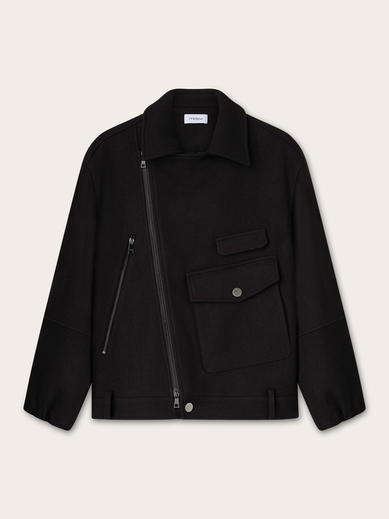 Wool blend caban coat image number 5