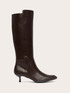 Lizard-tipped coated fabric boots image number 1