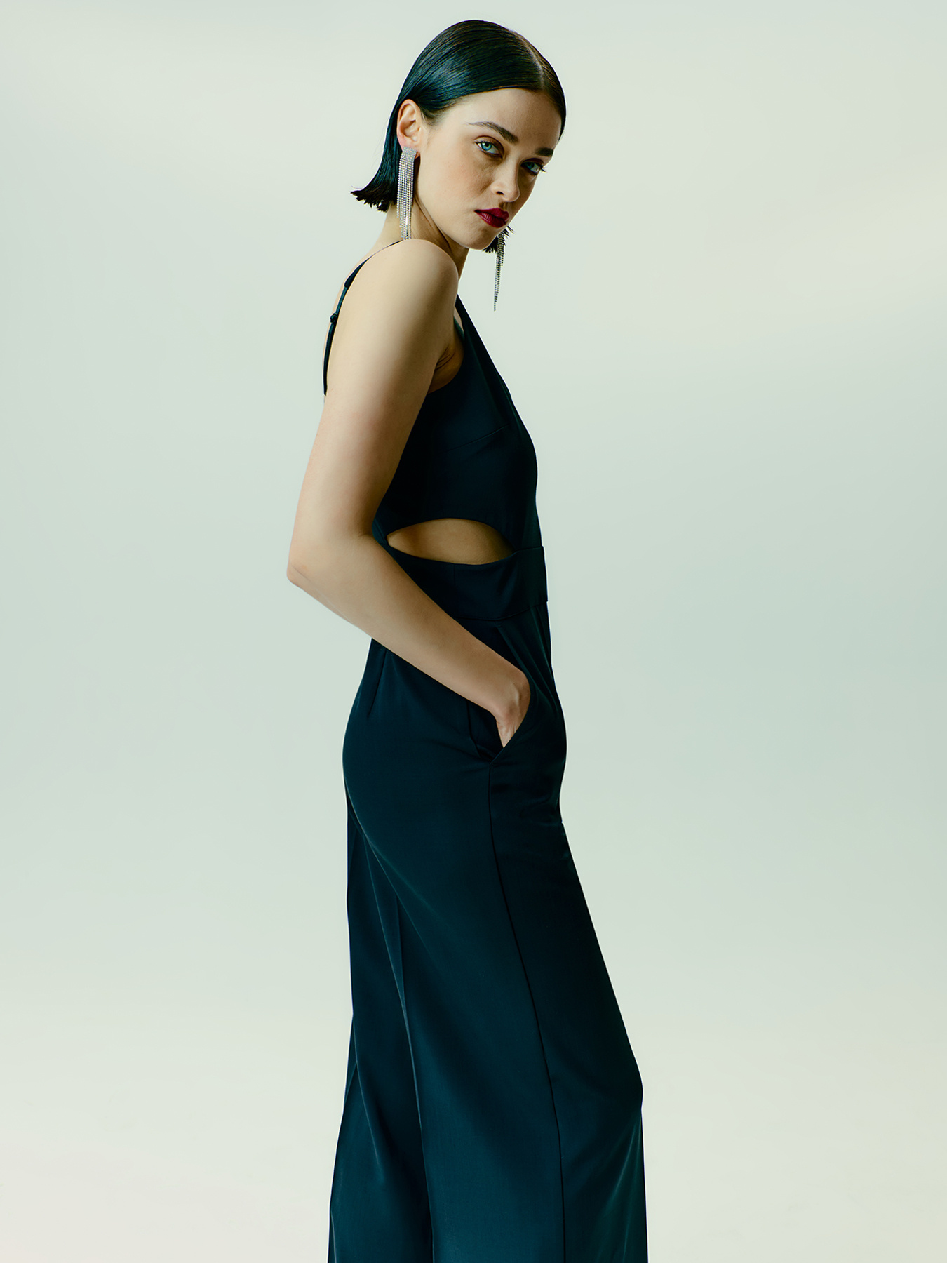 Jumpsuit with cut-out in polyviscose image number 0
