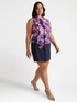 Printed top with ruffles image number 0