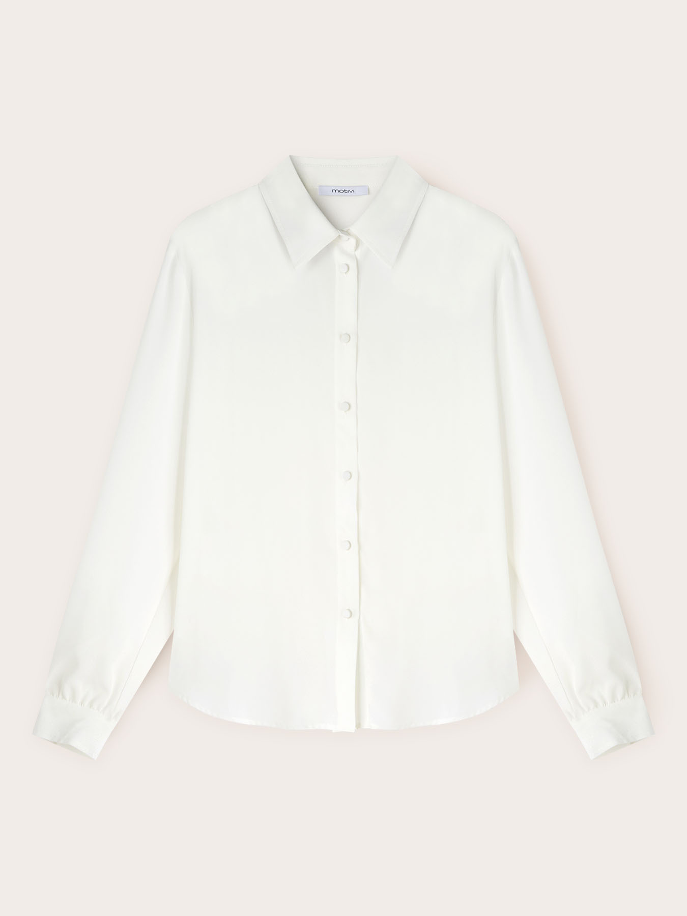 Shirt with covered buttons image number 3