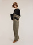 Striped sweater in wool lurex blend image number 0
