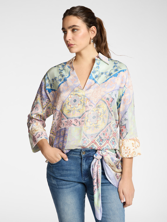 Printed viscose shirt