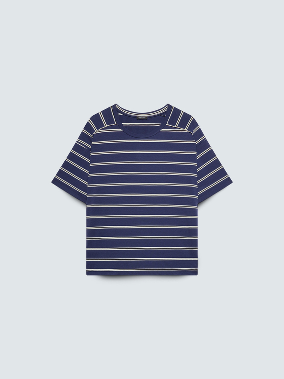 Striped viscose blend jersey T-shirt