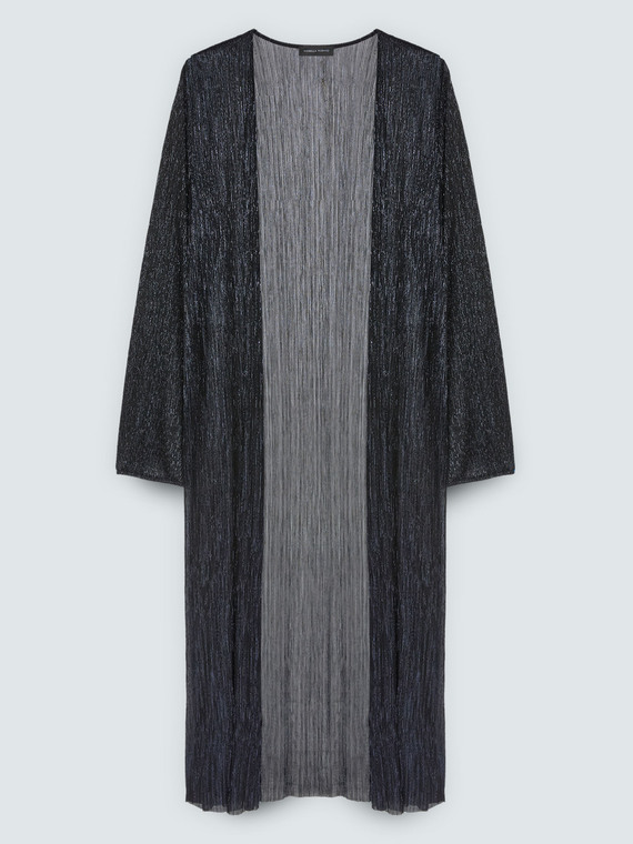 C&aacute;rdigan cubre hombros en plisado lurex