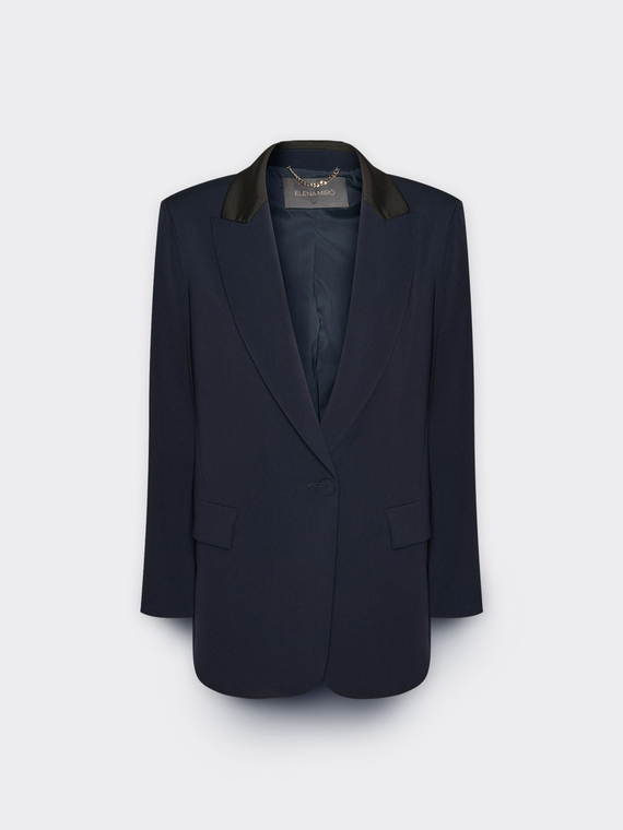 Blazer aus Crêpe-Stoff