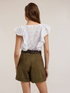 Broderie anglaise blouse with ruffle image number 1