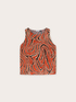 Flowing printed top with rear slit image number 4