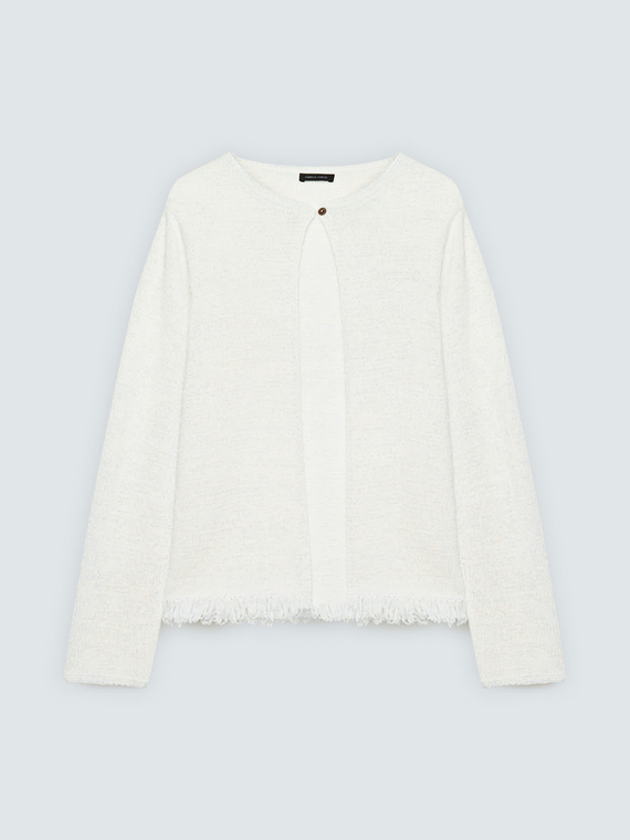 Strickjacke mit Fransen