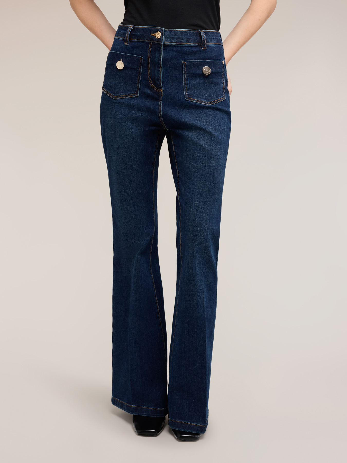 Flare denim jeans image number 2